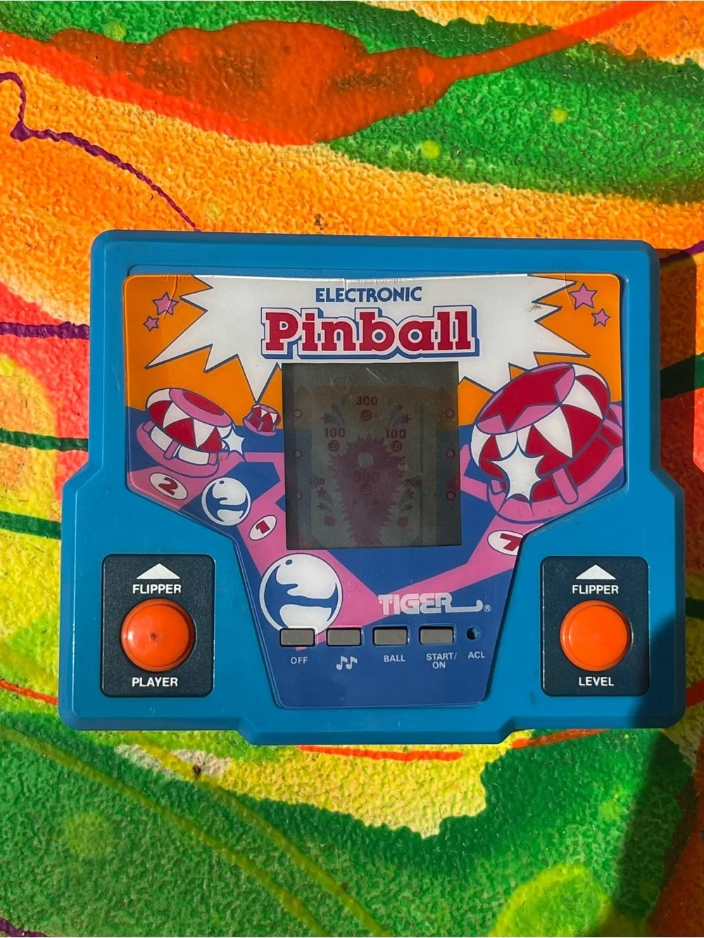 Tiger Electronic 1987 vintage Pinball Handheld Game - Blue